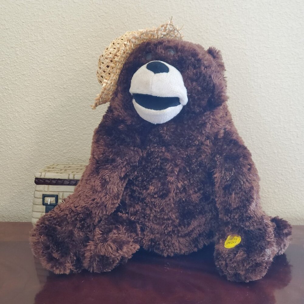 2007 Gemmy Singing Fishing Bear and Friends Fish Drift Away and Under Boardwalk - Picture 3 of 9